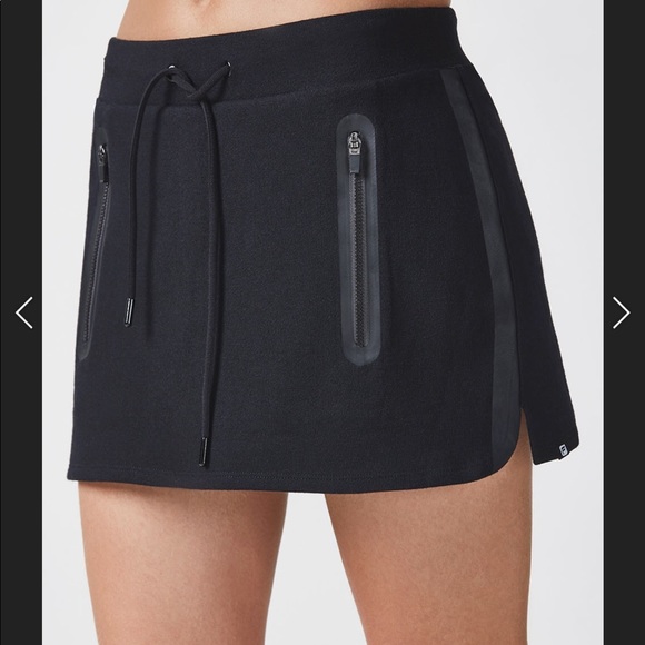 Fabletics Dresses & Skirts - Fabletics Black Skirt with Faux Leather